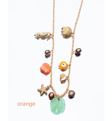 collier orange sathyne sunkissed bijoux